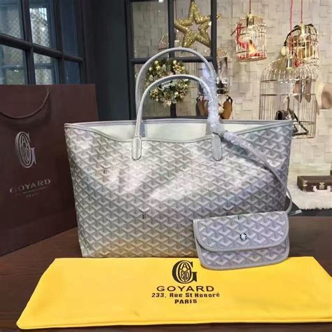 goyard tote light grey